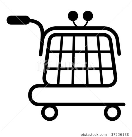 Economy trolley icon, simple black style Economy trolley icon, simple black style 37236188