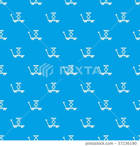 Truck with lifting spring pattern seamless blue Truck with lifting spring pattern seamless blue 37236190
