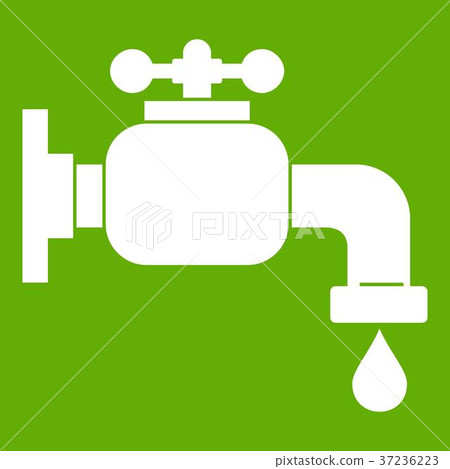 Water tap icon green 37236223