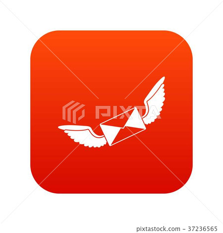 Love letter icon digital red Love letter icon digital red 37236565