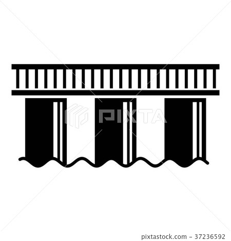Urban bridge icon, simple black style Urban bridge icon, simple black style 37236592