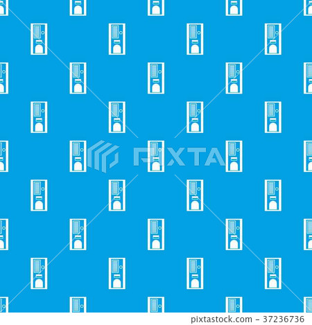 Coffee vending machine pattern seamless blue 37236736