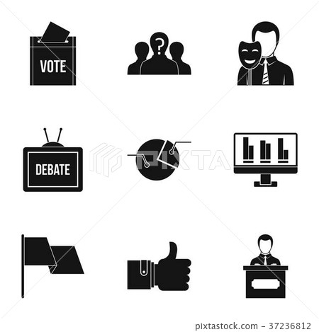 Consulting icons set, simple style Consulting icons set, simple style 37236812