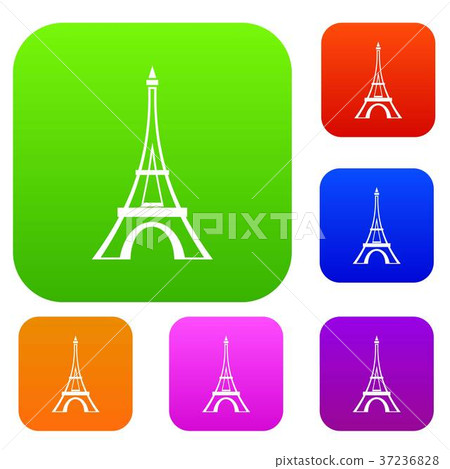 Eiffel tower set collection 37236828