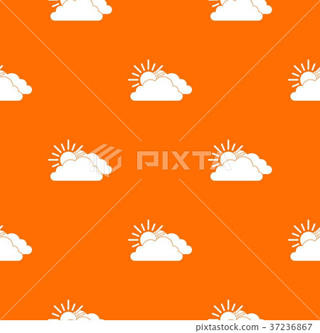 Sun and cloud pattern seamless - Stock Illustration [37236867] - PIXTA