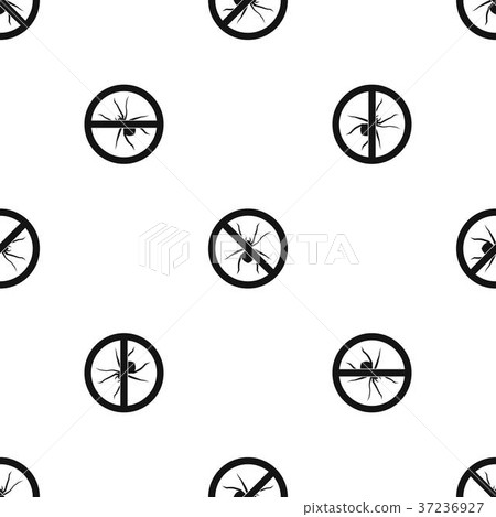 No spider sign pattern seamless black 37236927