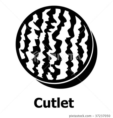Cutlet icon, simple black style Cutlet icon, simple black style 37237050