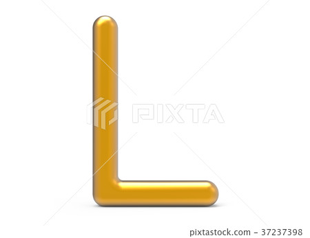 3D render metallic alphabet L 3D render metallic alphabet L 37237398