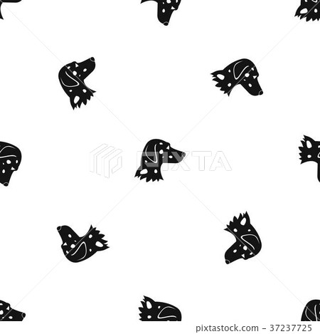 Dalmatians dog pattern seamless black Dalmatians dog pattern seamless black 37237725