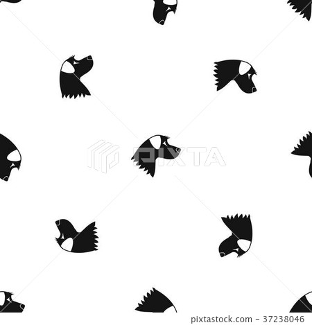 Dog pattern seamless black Dog pattern seamless black 37238046