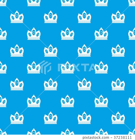 Queen crown pattern seamless blue Queen crown pattern seamless blue 37238111