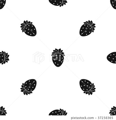 Strawberry pattern seamless black Strawberry pattern seamless black 37238365