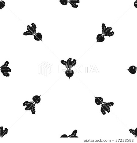 Fresh beetroot pattern seamless black 37238598