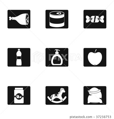 icons set, simple style icons set, simple style 37238753