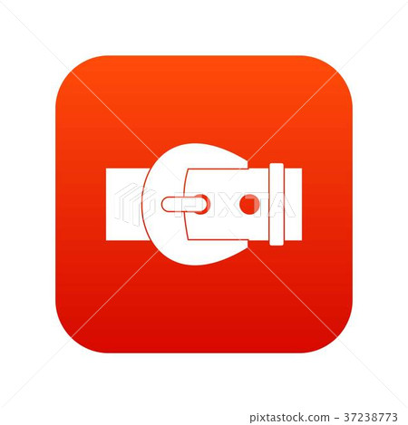 Buckle icon digital red 37238773