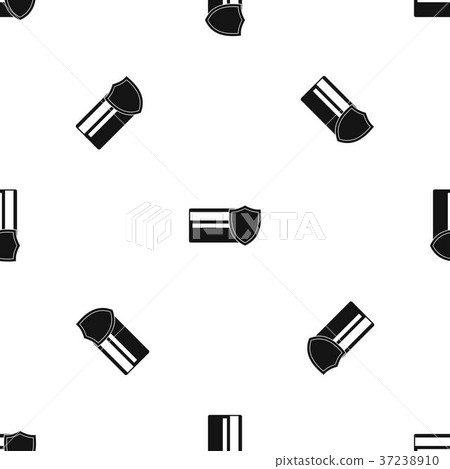 Credit card and shield pattern seamless black 37238910