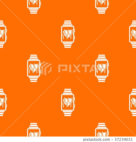 Smartwatch with sport app pattern seamless 37239031