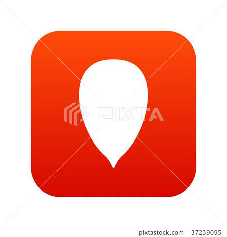 Apricot seed icon digital red 37239095