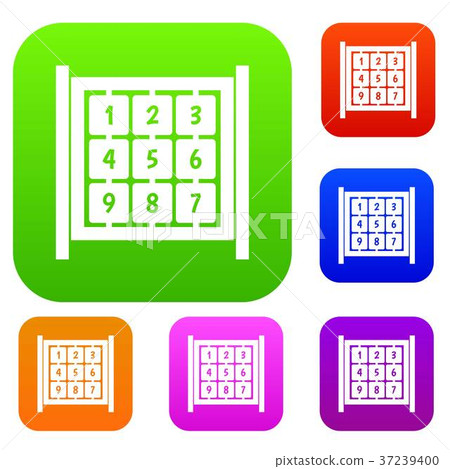 Cubes with numbers on playground set collection 37239400