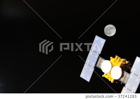 Image of satellite and moon 37241283