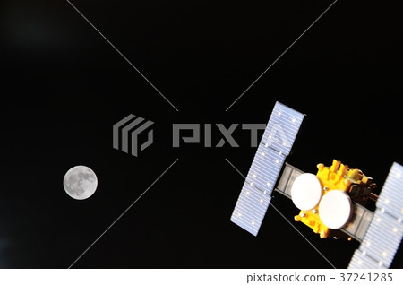 Image of satellite and moon 37241285