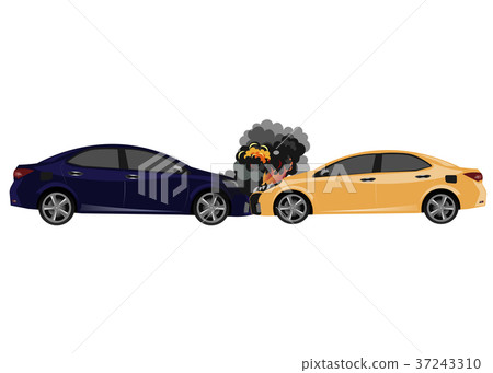 Car accident style flat design. 37243310