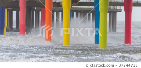 North Sea beach and Scheveningen Pier North Sea beach and Scheveningen Pier 37244713