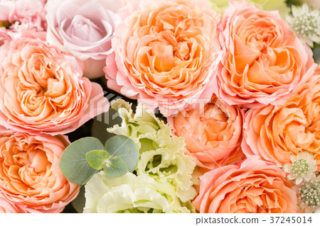 beautiful bouquet of mixed flowers in a vase on 37245014