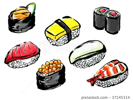刷畫壽司Nigiri壽司 37245314