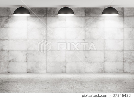 Concrete wall and floor interior background 3d Concrete wall and floor interior background 3d 37246423