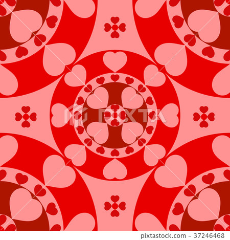 Valentines Day Seamless Pattern - Stock Illustration [37246468] - PIXTA