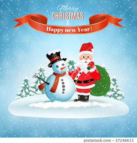 Santa Claus and Snowman Santa Claus and Snowman 37246615