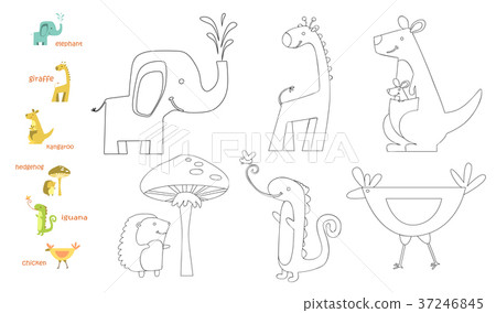 Kids coloring page - set Kids coloring page - set 37246845
