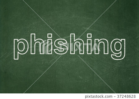 Security concept: Phishing on chalkboard Security concept: Phishing on chalkboard 37248628