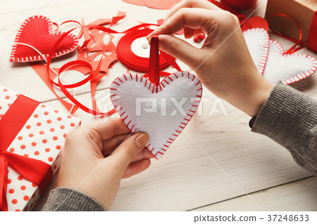 Valentine day handmade gifts background Valentine day handmade gifts background 37248633