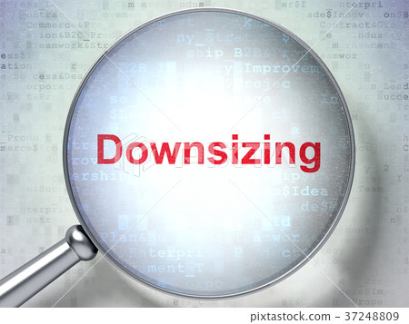 Business concept: Downsizing with optical glass Business concept: Downsizing with optical glass 37248809