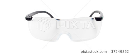 Magnifier eye glasses on isolate white background. Magnifier eye glasses on isolate white background. 37249862