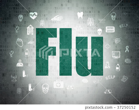 Healthcare concept: Flu on Digital Data Paper Healthcare concept: Flu on Digital Data Paper 37250152