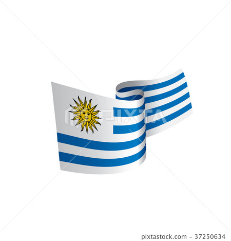Uruguay flag, vector illustration 37250634