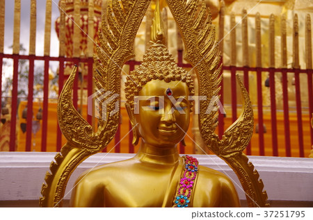 A gentle expression of Buddha image (Thailand, Chiang Mai) 37251795