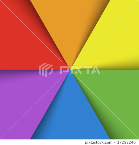 Overlapping colorful paper sheets in colors of - Stock Illustration ...
