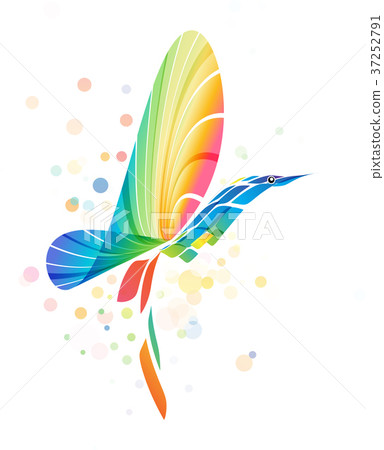 Abstract colorful fantasy bird 37252791