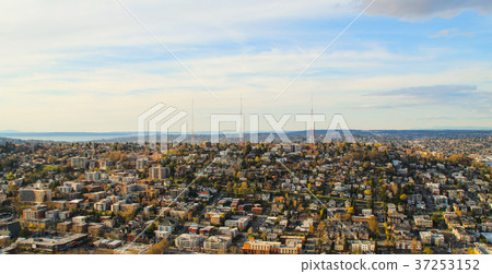 Aerial view of downtown Seattle Aerial view of downtown Seattle 37253152