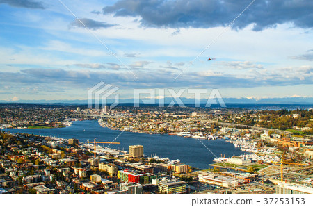 Aerial view of downtown Seattle Aerial view of downtown Seattle 37253153