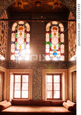 Mosaic Interior Topkapi Palace. Istanbul, Turkey. 37253434