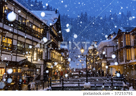 山形縣銀山溫泉雪景 山形縣銀山溫泉雪景 37253791
