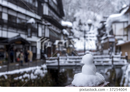 Yamagata Prefecture Ginzan Onsen Snow scene Yamagata Prefecture Ginzan Onsen Snow scene 37254004