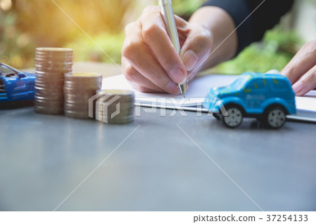 Car insurance and car services concept. Car insurance and car services concept. 37254133