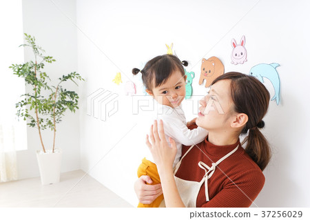 Poor health child and nursery teacher Poor health child and nursery teacher 37256029