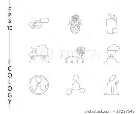 Green, Ecology and environment icon set in vector Green, Ecology and environment icon set in vector 37257546
